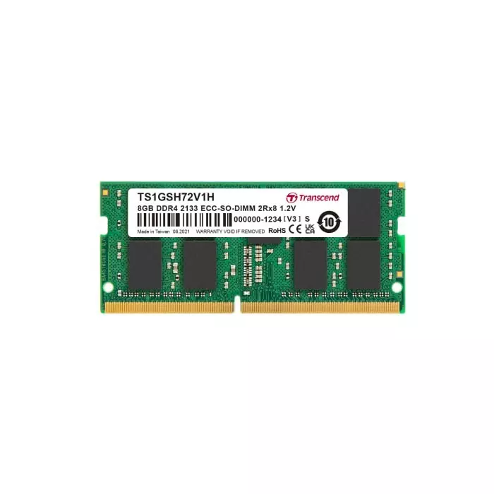 Transcend 8 GB DDR4 Desktop, Laptop RAM, 2133Mbit/s, SODIMM, 1.2V, TS1GSH72V1H