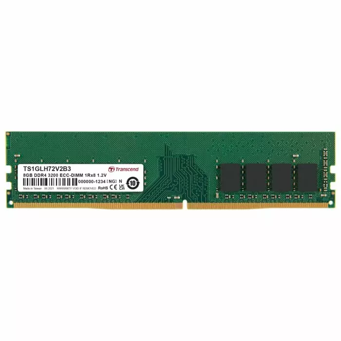 Transcend 8 GB DDR4 Desktop, Laptop RAM, 3200Mbit/s, DIMM, 1.2V, TS1GLH72V2B3
