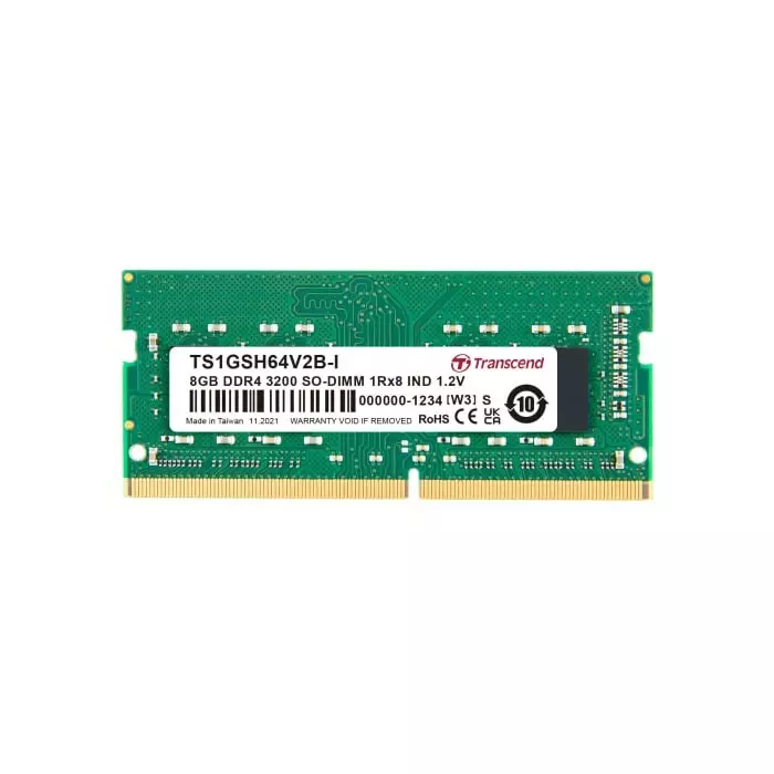 Transcend 8 GB DDR4 RAM, 3200Mbit/s, SODIMM, 1.2V, TS1GSH64V2B-I
