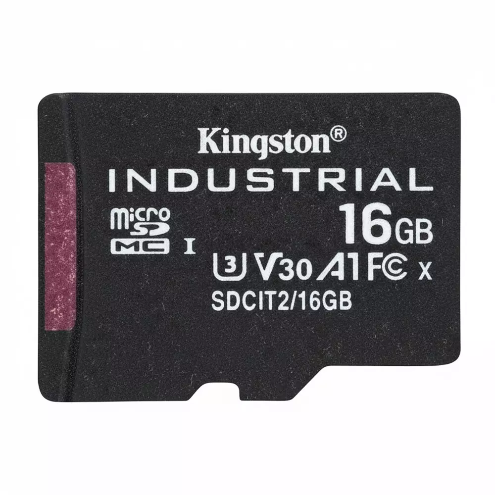 Kingston Industrial Micro SD Card 16 GB Memory Size 15x11x1 mm, SDCIT2/16GBCA