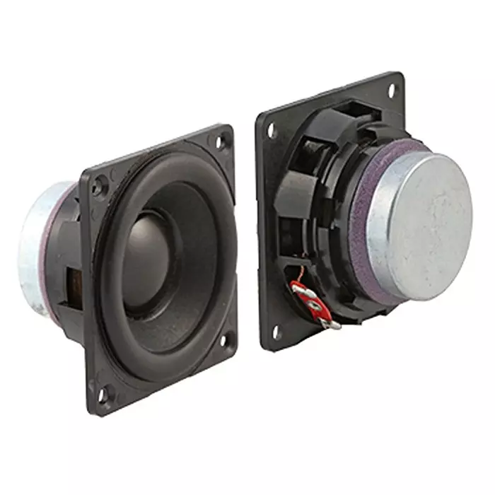 RS PRO Miniature Speaker Square Speaker 52x52x31.6 mm 4 Ω Impedance 82.5 dB Sound 5 W Power, 102764