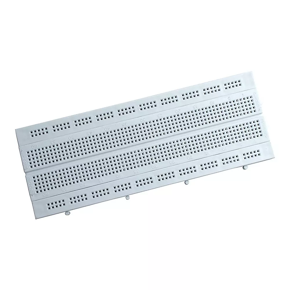 Invento PCB Bread Board Kit 840 Tie Points Solderless Prototype Nickel Plated 175x67x8 mm Size, GL-12 (Pack of 2 Pcs)