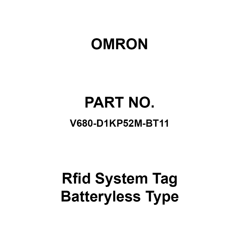 Omron Rfid System Tag Batteryless Type, V680-D1KP52M-BT11