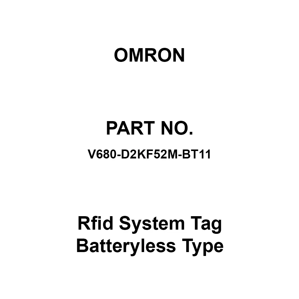 Omron Rfid System Tag Batteryless Type, V680-D2KF52M-BT11