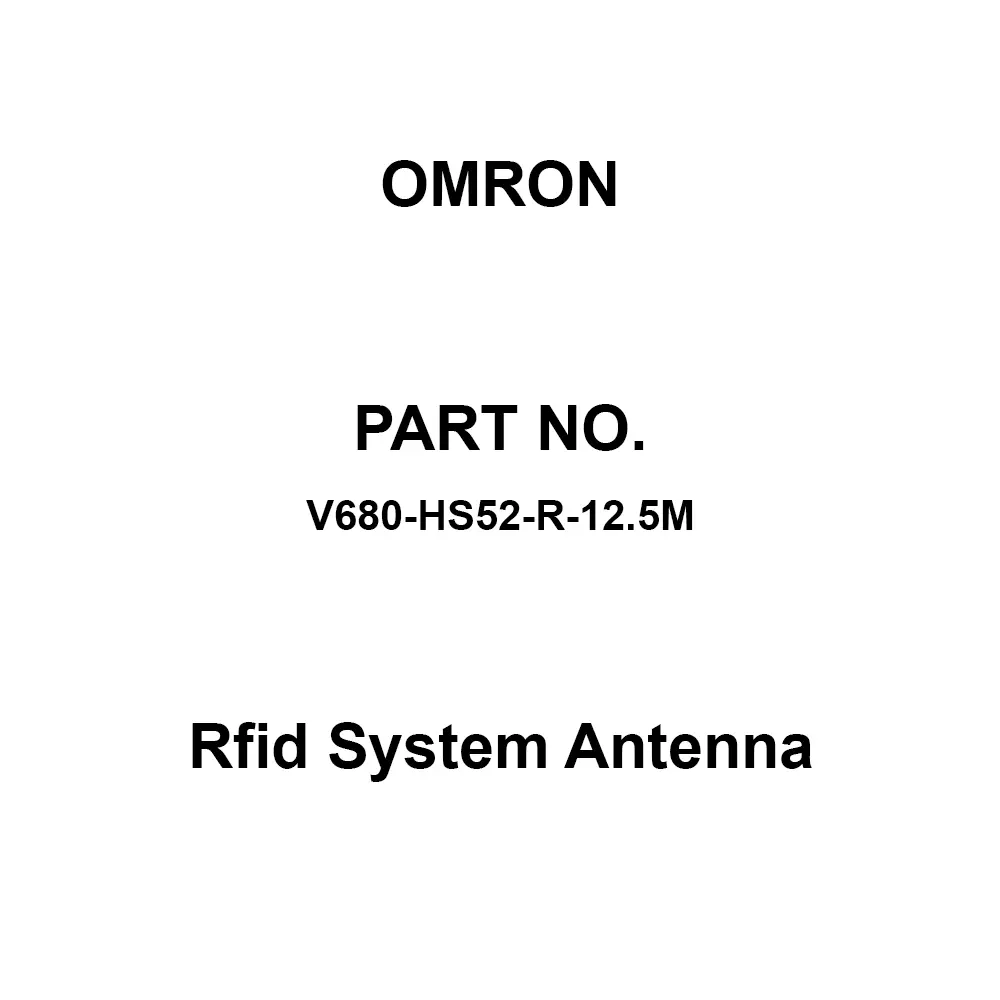 Omron Rfid System Antenna 12.5 m Cable Length, V680-HS52-R-12.5M