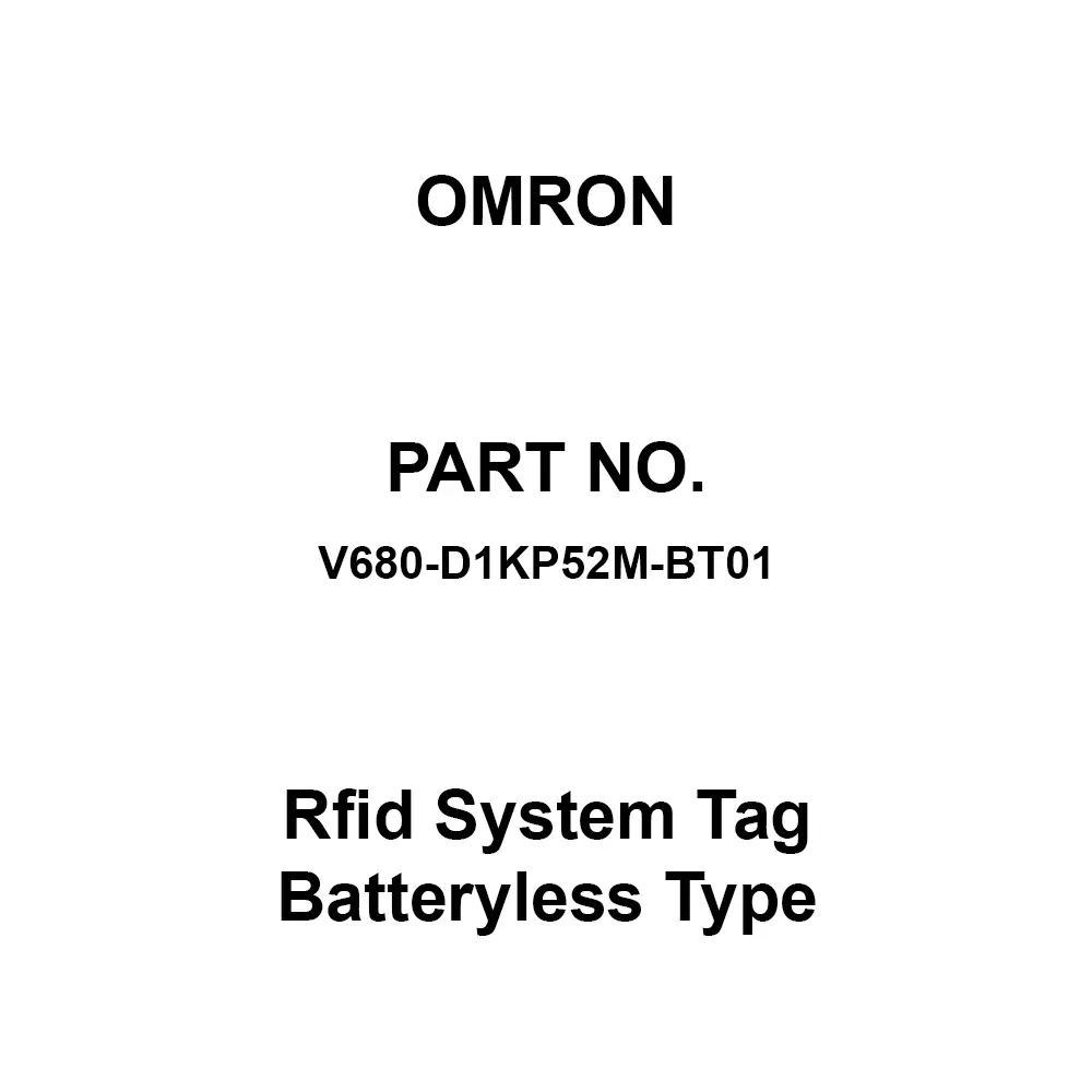 Omron Rfid System Tag Batteryless Type, V680-D1KP52M-BT01