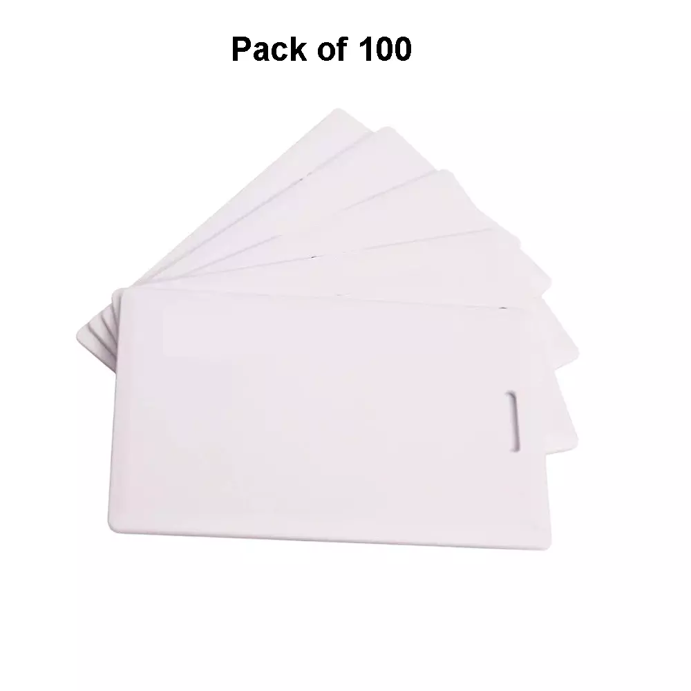 EVTeq Thick Proximity RFID Cards Polyvinyl Chloride For Time Attendance & Access Control System Square, EV-EMI-C (Pack of 100)