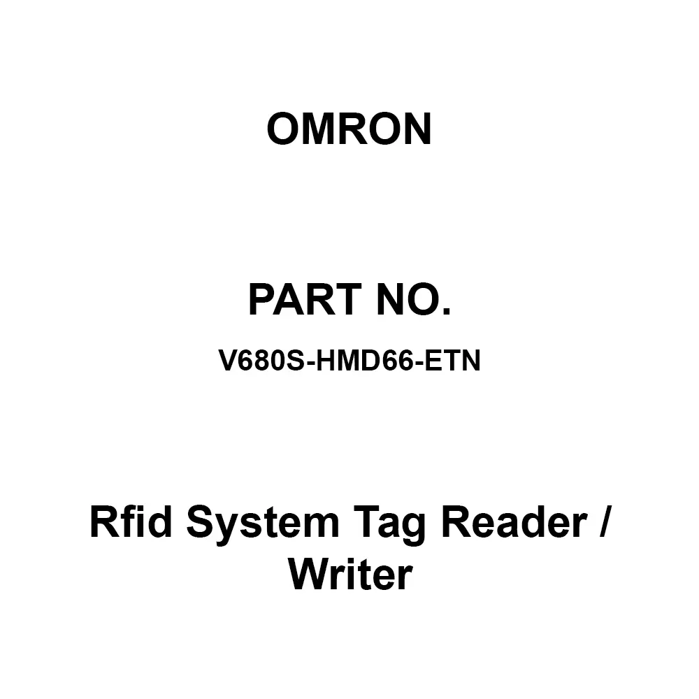 Omron Rfid System Tag Reader / Writer DC 24 V (-15% to +10%), V680S-HMD66-ETN