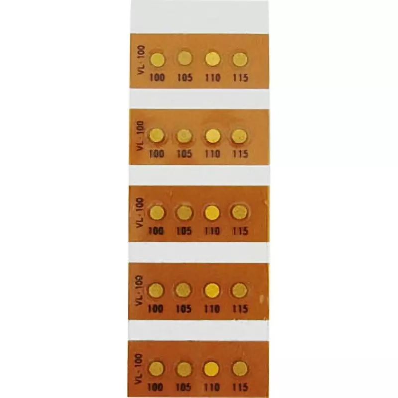 Nisshinbo Giken Kogyo Thermo Label For Vacuum Vl 4-Point Indicator 100/105/110/115°C, VL-100 (Pack of 10 Pcs)