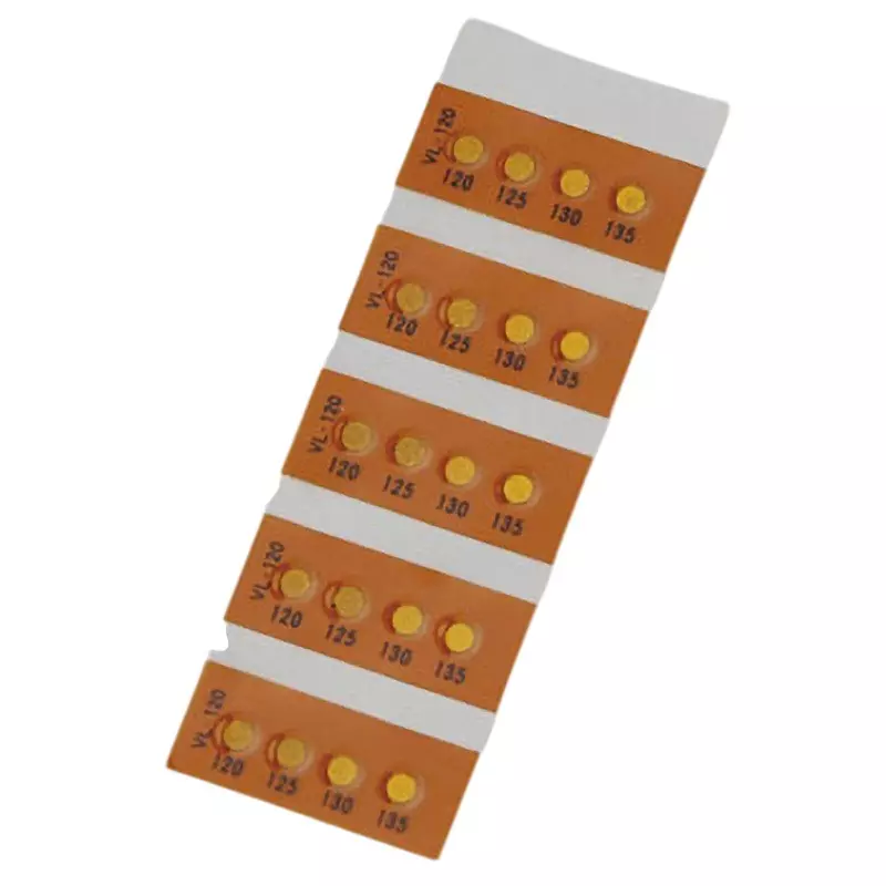 Nisshinbo Giken Kogyo Thermo Label For Vacuum Vl 4-Point Indicator 120/125/130/135°C, VL-120 (Pack of 10 Pcs)