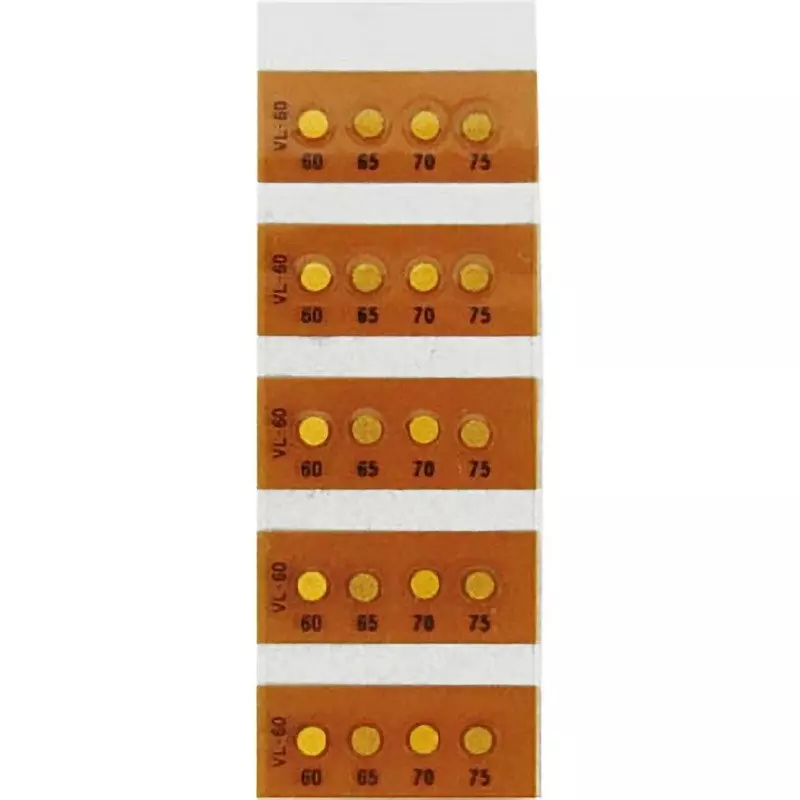Nisshinbo Giken Kogyo Thermo Label For Vacuum Vl 4-Point Indicator 60/65/70/75°C, VL-60 (Pack of 10 Pcs)