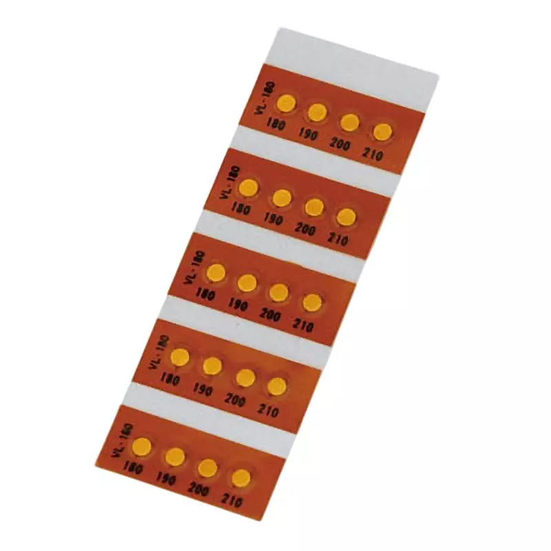Nisshinbo Giken Kogyo Thermo Label For Vacuum Vl 4-Point Indicator 180/190/200/210°C, VL-180 (Pack of 10 Pcs)
