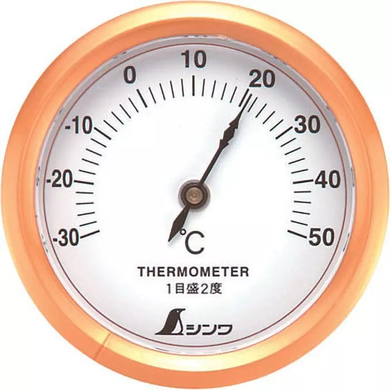 Shinwa Rules Round Analog Thermometer Φ71x21 mm, 72667