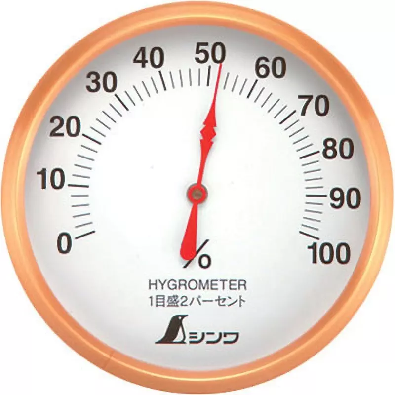 Shinwa Rules Hygrometer Round Φ106x30 mm, 72690