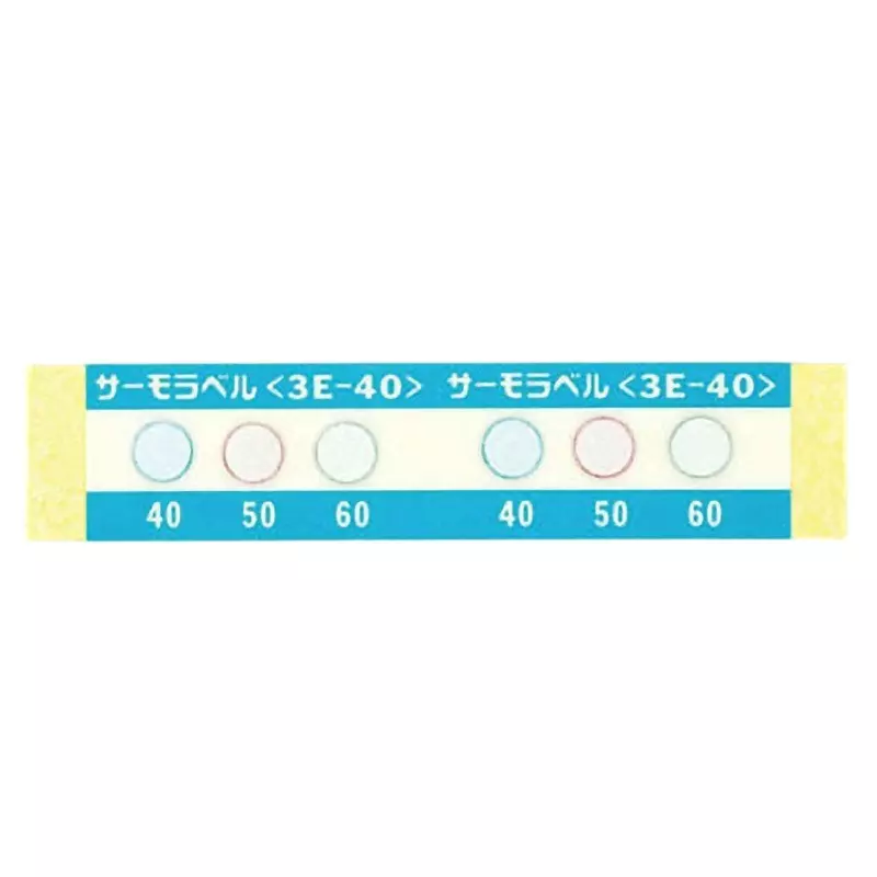 Nisshinbo Giken Kogyo Thermo Label 3-Point Display Outdoor-Compatible Irreversible 40° 40/50/60°C and 30 mm Width, 3E-40 (Pack of 20 Pcs)