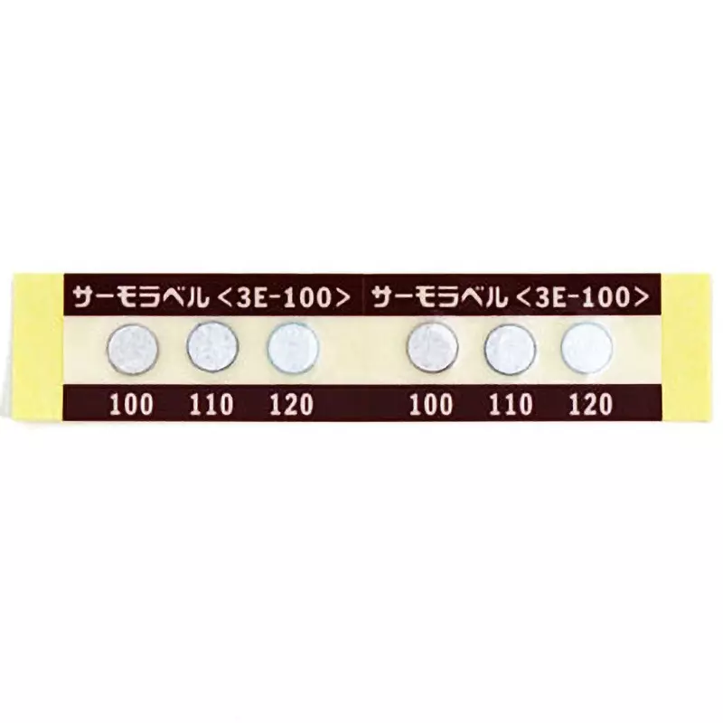 Nisshinbo Giken Kogyo Thermo Label Temperature Indicator Labels 100-110-120°C and 30 mm Width, 3E-100 (Pack of 20 Pcs)