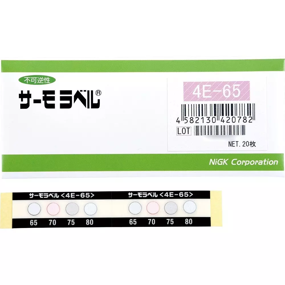 Nisshinbo Giken Kogyo Thermo Label-4E Combination: 90-95-100-105°C,4E-90 (Pack of 20 Pcs)