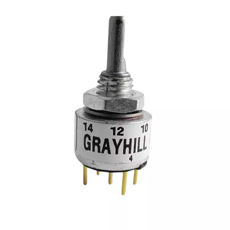 GRAYHILL Absolute Optical Encoder PCB Mount 8 PPR 8 Detent 4 bit Gray Code, 26GS45-01A08S