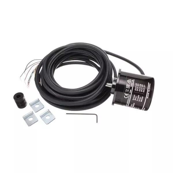 Omron Absolute Encoder Panel Mount 256 PPR No Detent 8 bit Code, E6CP-AG5C 256 5M