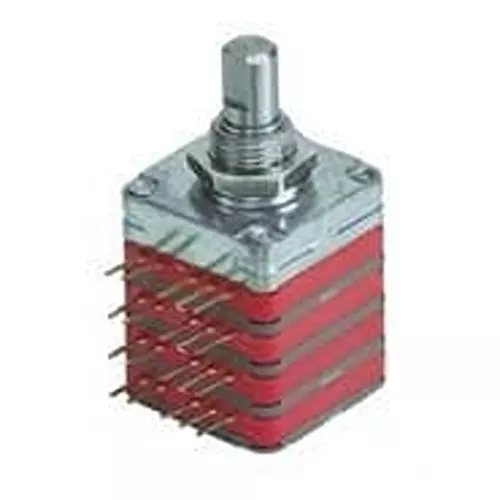 GRAYHILL Absolute Encoder PCB Mount 16 PPR 16 Detent 4 bit Gray Code, 25BSP22-G-1-08