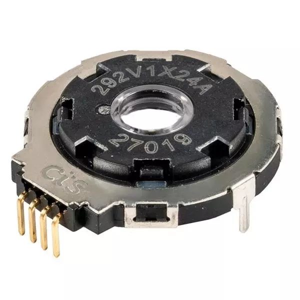 CTS Incremental/Shaftless Ring Encoder PCB Mount 24 PPR Optical 24 Detent 2 Channel, 292V1X24B