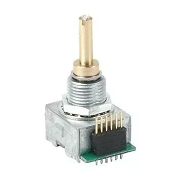 Same Sky Incremental Optical Encoder Panel Mount 32 PPR Rotary 32 Detent 2 Channel, C14D32P-A3