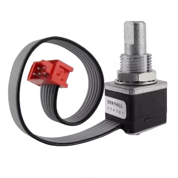 GRAYHILL Incremental Optical Encoder Panel Mount 32 PPR Optical 32 Detent 2 Channel, 62AG11-H0-060C