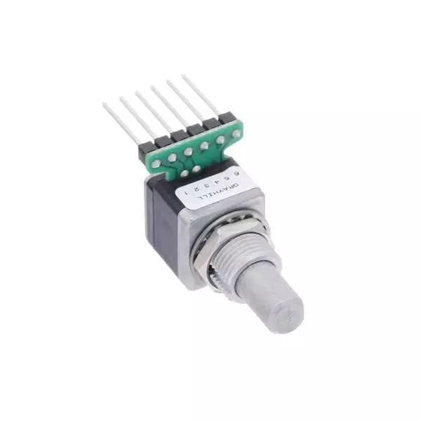 GRAYHILL Incremental Optical Encoder Panel Mount 20 PPR Rotary 20 Detent 2 Channel, 62V22-02-P
