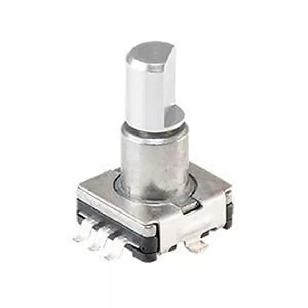 Same Sky Incremental Mechanical Panel Mount Encoder SMD/SMT 15 PPR Mechanical 30 Detent 1 Channel, RIC11-31S15D7-GSMT