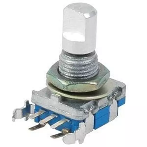 Same Sky Incremental Encoder PCB Mount 20 PPR Mechanical 20 Detent 2 Channel, ACZ11NBR1E-15FD1-20C
