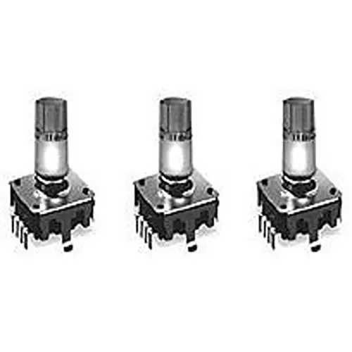 TE CONNECTIVITY Incremental Encoder PCB Mount 24 PPR Rotary 24 Detent 2 Channel, DPL12SV2424A21F3