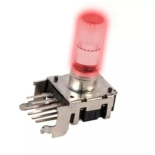 CTS Incremental Encoder PCB Mount 24 PPR Mechanical 24 Detent 2 Channel, 12CE2N25B24B24