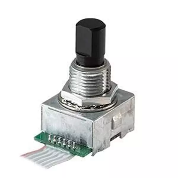 Same Sky Incremental Optical Encoder Panel Mount 32 PPR Rotary 32 Detent 2 Channel, C14D32P-B3P