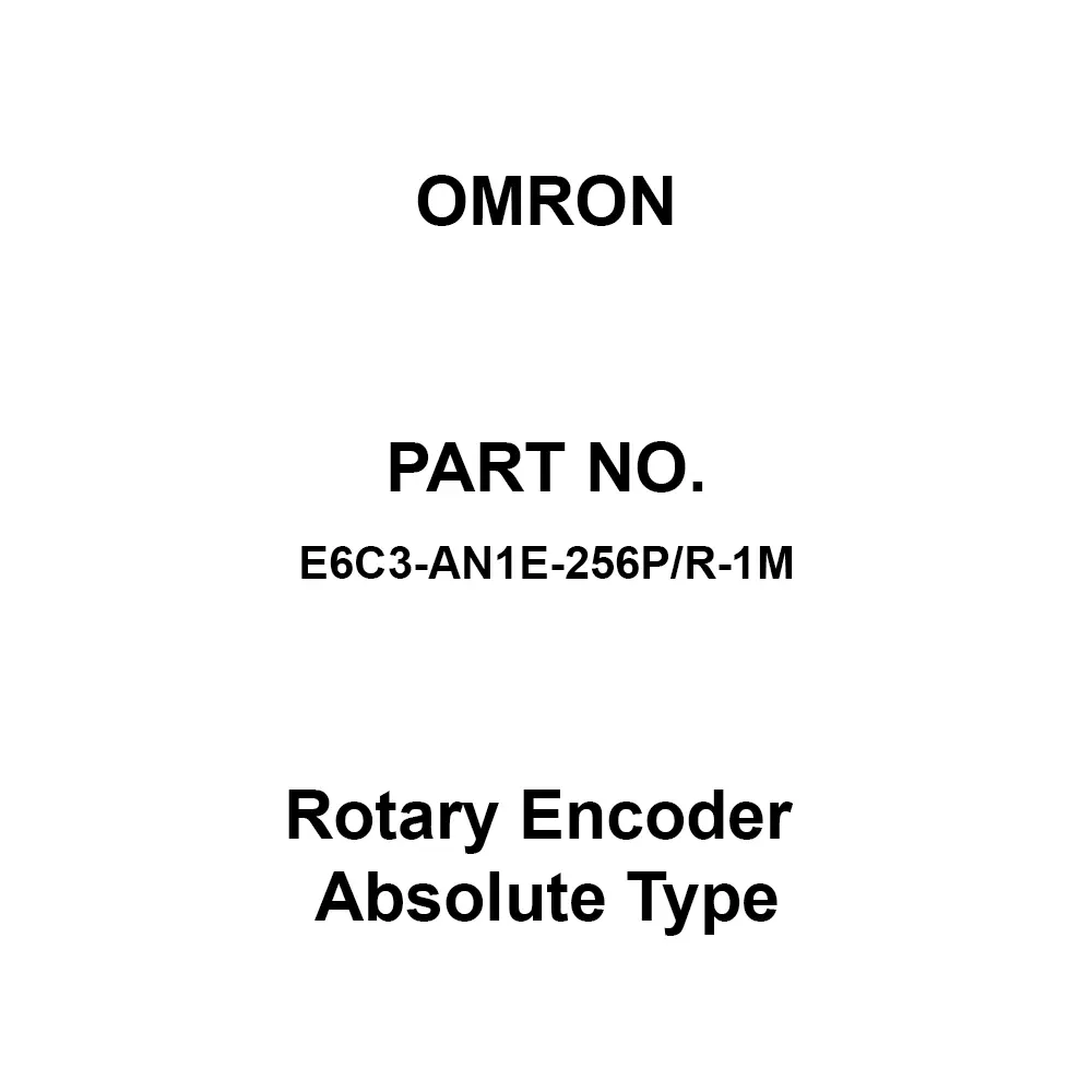 Omron Rotary Encoder Absolute Type 20 mΩ or more at 500 V DC, E6C3-AN1E-256P/R-1M
