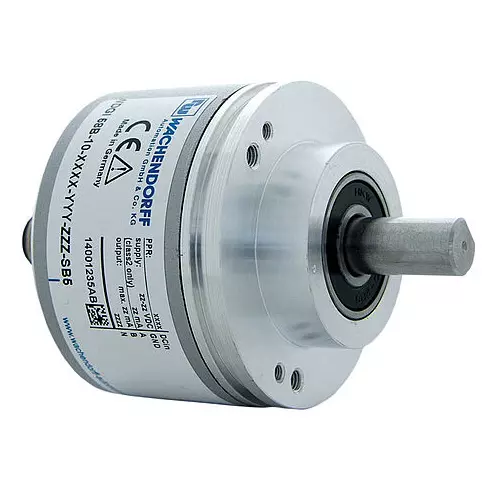 Wachendorff Make Encoder 5 - 30 V DC Voltage Range 70 mA Power Consumption 5000 PPR Resolution Aluminium for Industrial Use, WDGI 58B-10-5000-ABN-M35-L3