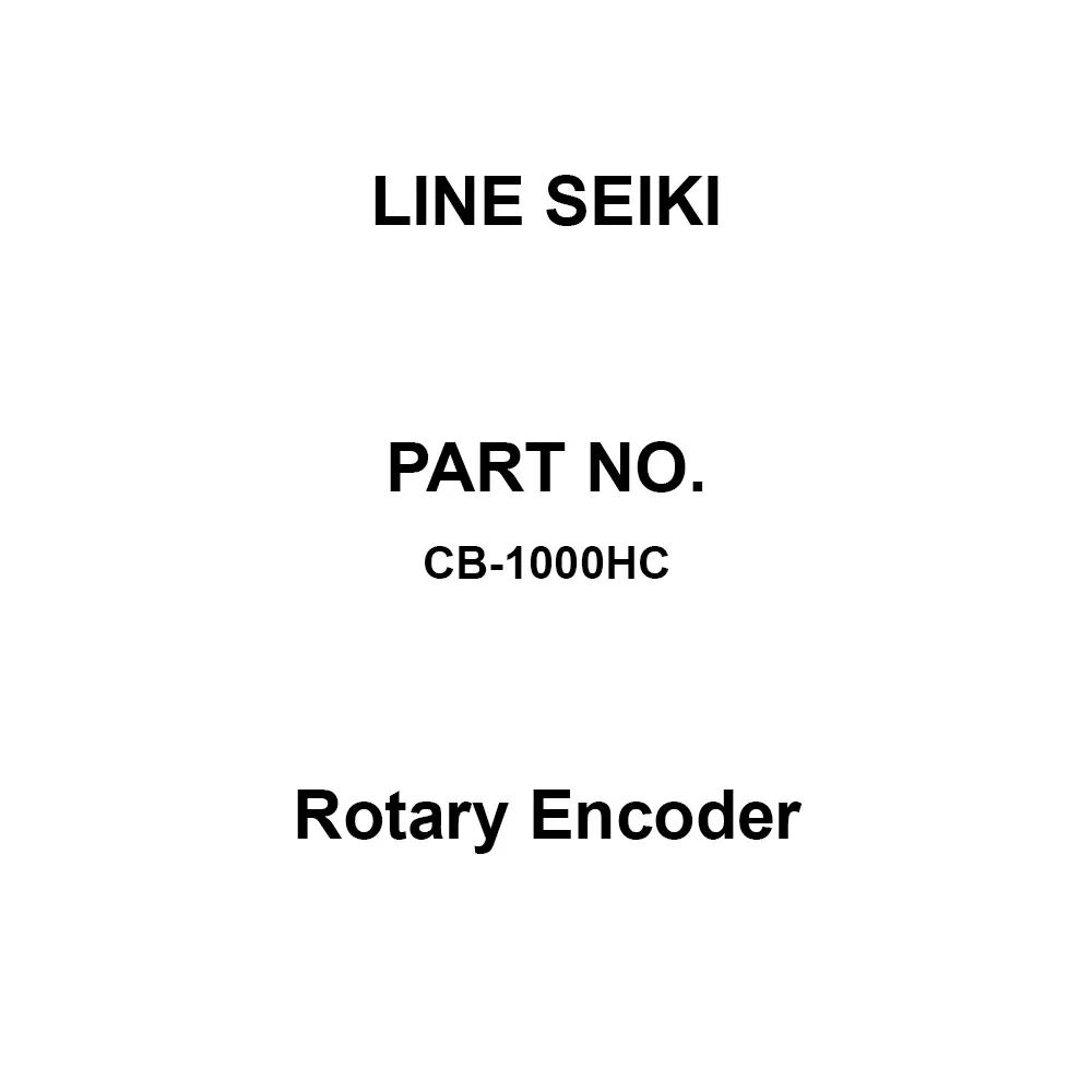LINE SEIKI Rotary Encoder 100 khz Maximum Response Frequency, CB-1000HC