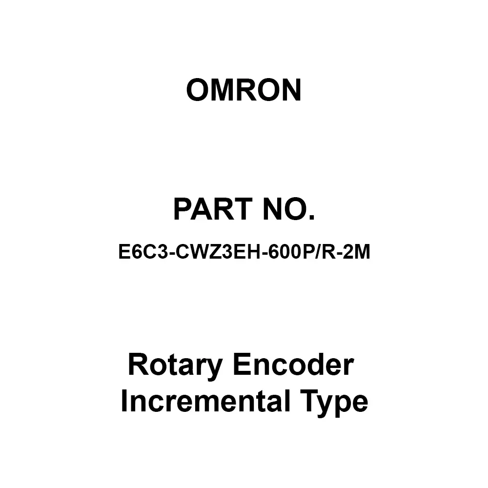 Omron Rotary Encoder Incremental Type 20 mΩ or more at 500 V DC, E6C3-CWZ3EH-600P/R-2M