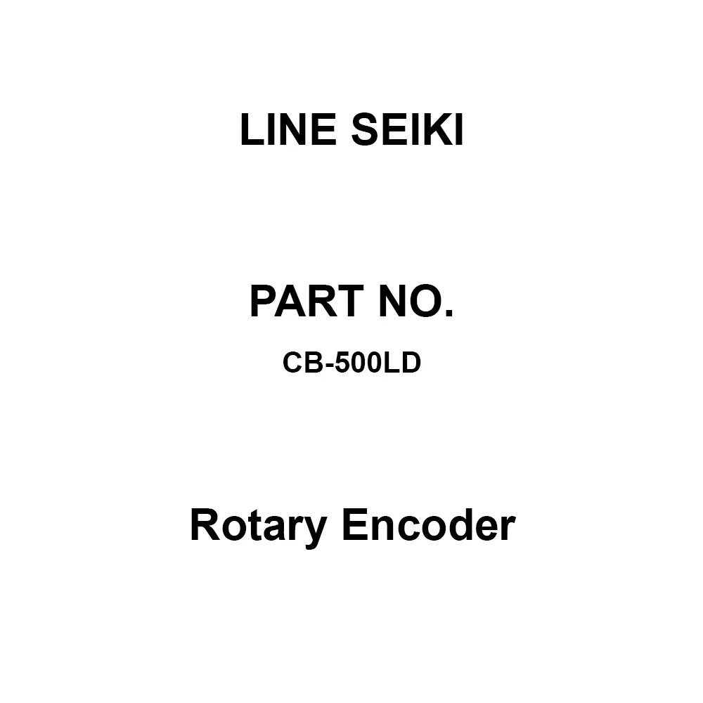 LINE SEIKI Rotary Encoder 100 khz Maximum Response Frequency, CB-500LD