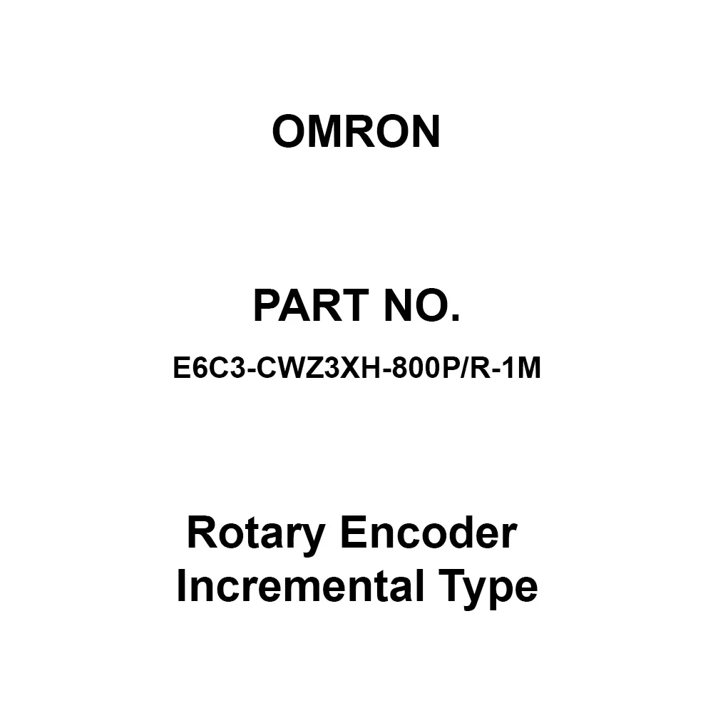 Omron Rotary Encoder Incremental Type 20 mΩ or more at 500 V DC, E6C3-CWZ3XH-800P/R-1M