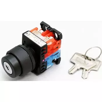 Fuji 22 command switch AR22 / DR22 selector switch Key type Lower round frame 50052527,Made in Japan