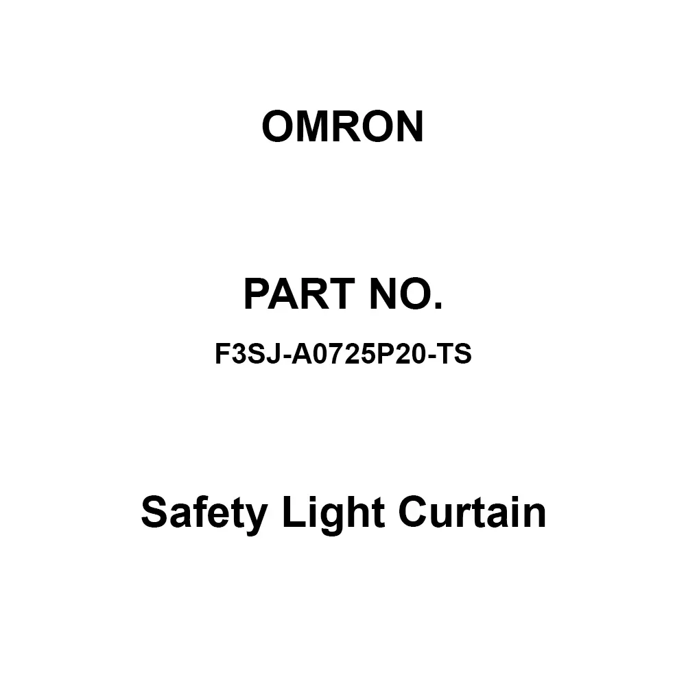 Omron Safety Light Curtain DC 24 V, F3SJ-A0725P20-TS