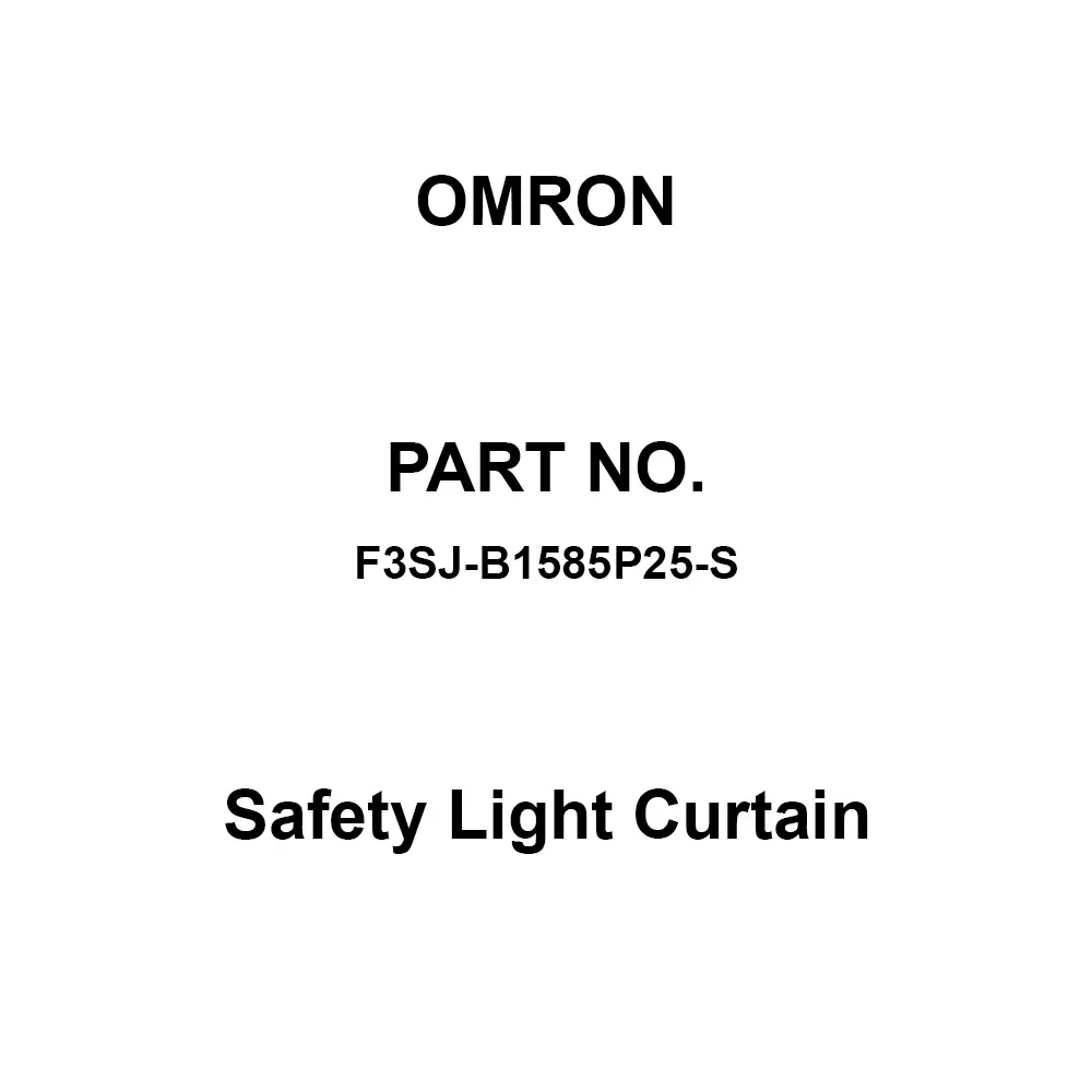 Omron Safety Light Curtain DC 24 V, F3SJ-B1585P25-S