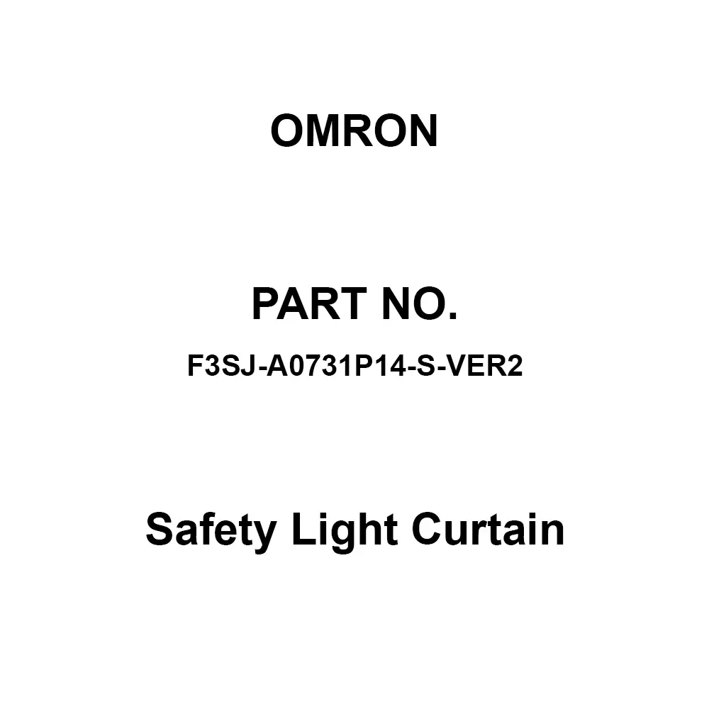 Omron Safety Light Curtain DC 24 V, F3SJ-A0731P14-S-VER2