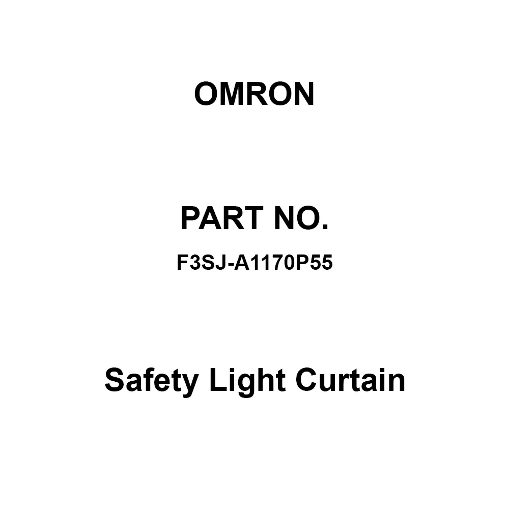 Omron Safety Light Curtain DC 24 V, F3SJ-A1170P55