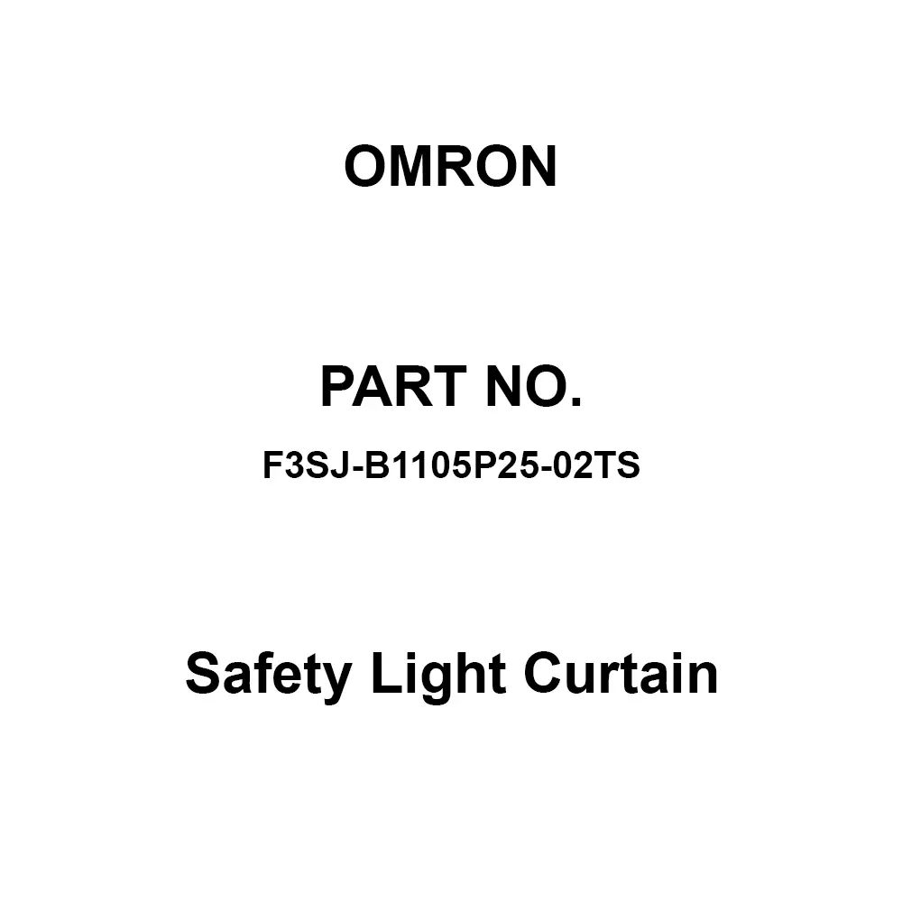 Omron Safety Light Curtain DC 24 V, F3SJ-B1105P25-02TS