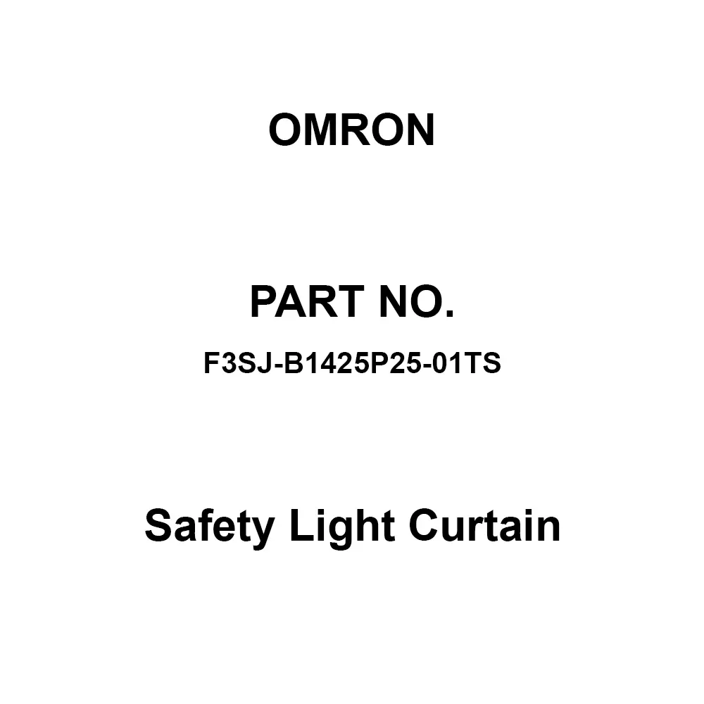 Omron Safety Light Curtain DC 24 V, F3SJ-B1425P25-01TS