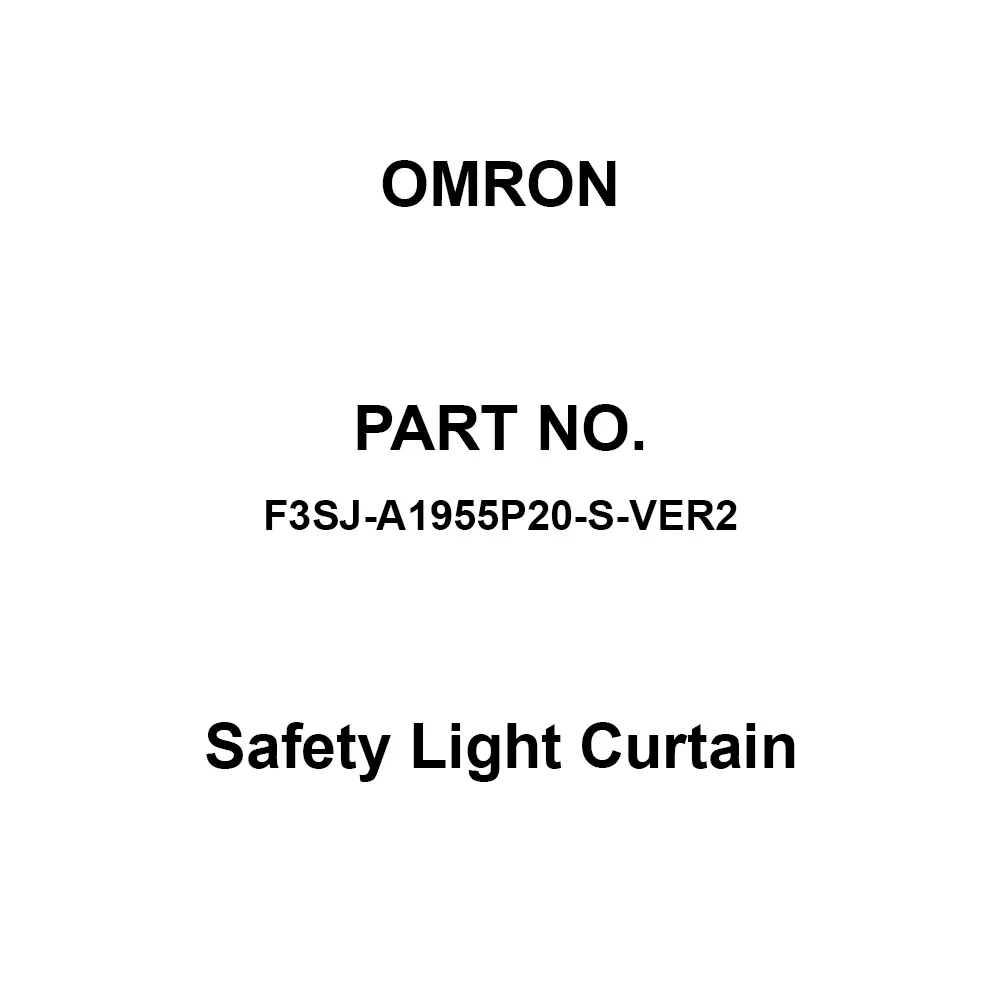 Omron Safety Light Curtain DC 24 V, F3SJ-A1955P20-S-VER2