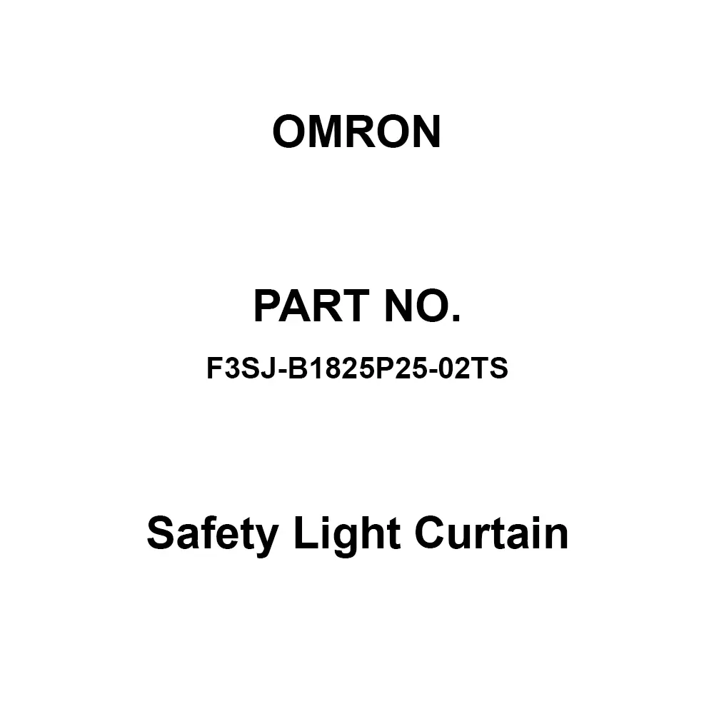 Omron Safety Light Curtain DC 24 V, F3SJ-B1825P25-02TS