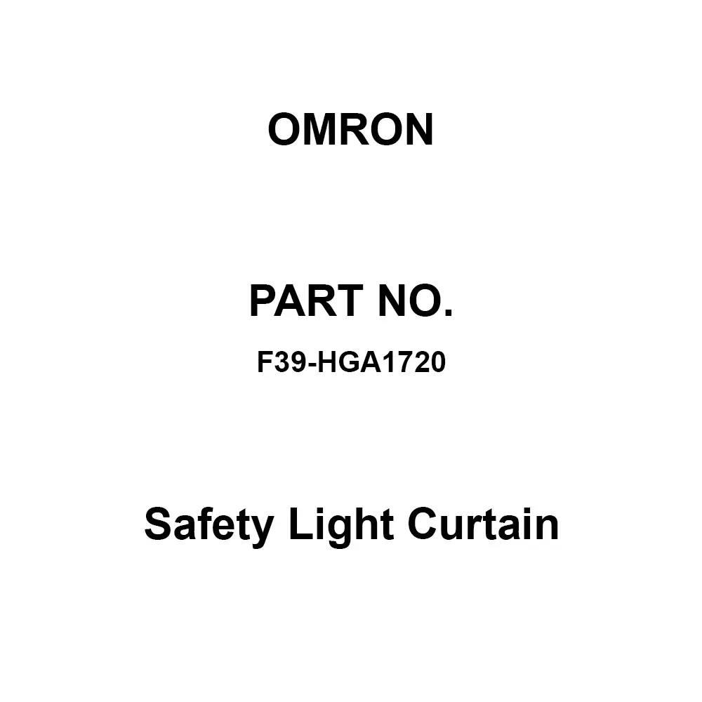 Omron Safety Light Curtain 1724 mm Overall Length, F39-HGA1720