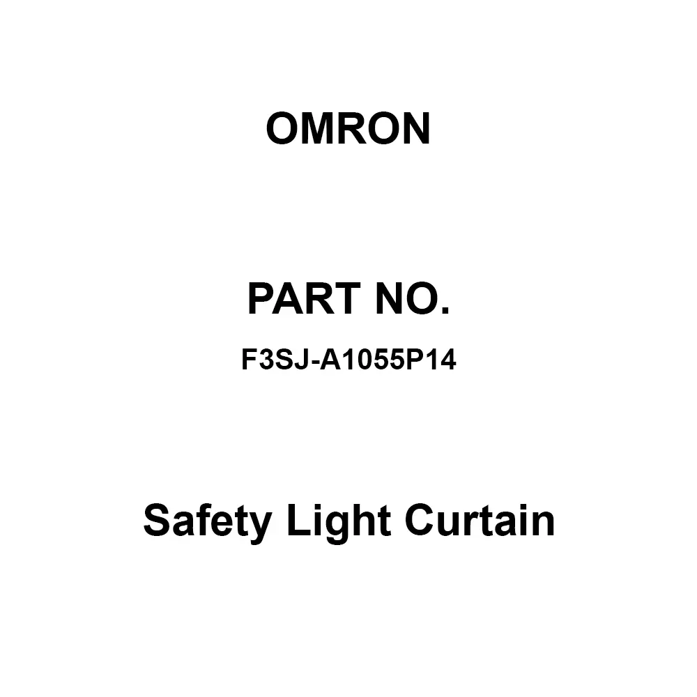 Omron Safety Light Curtain DC 24 V, F3SJ-A1055P14